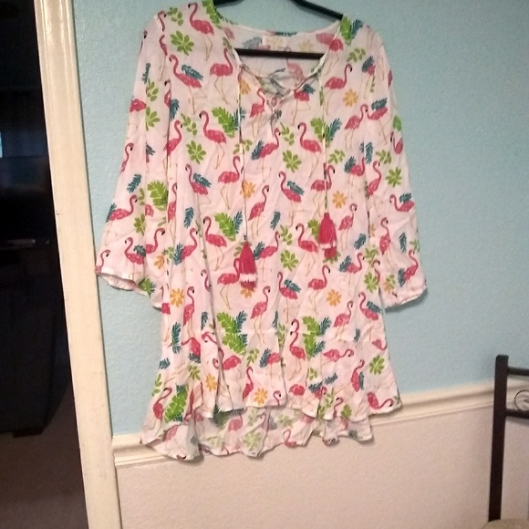 flamingo beach cover up